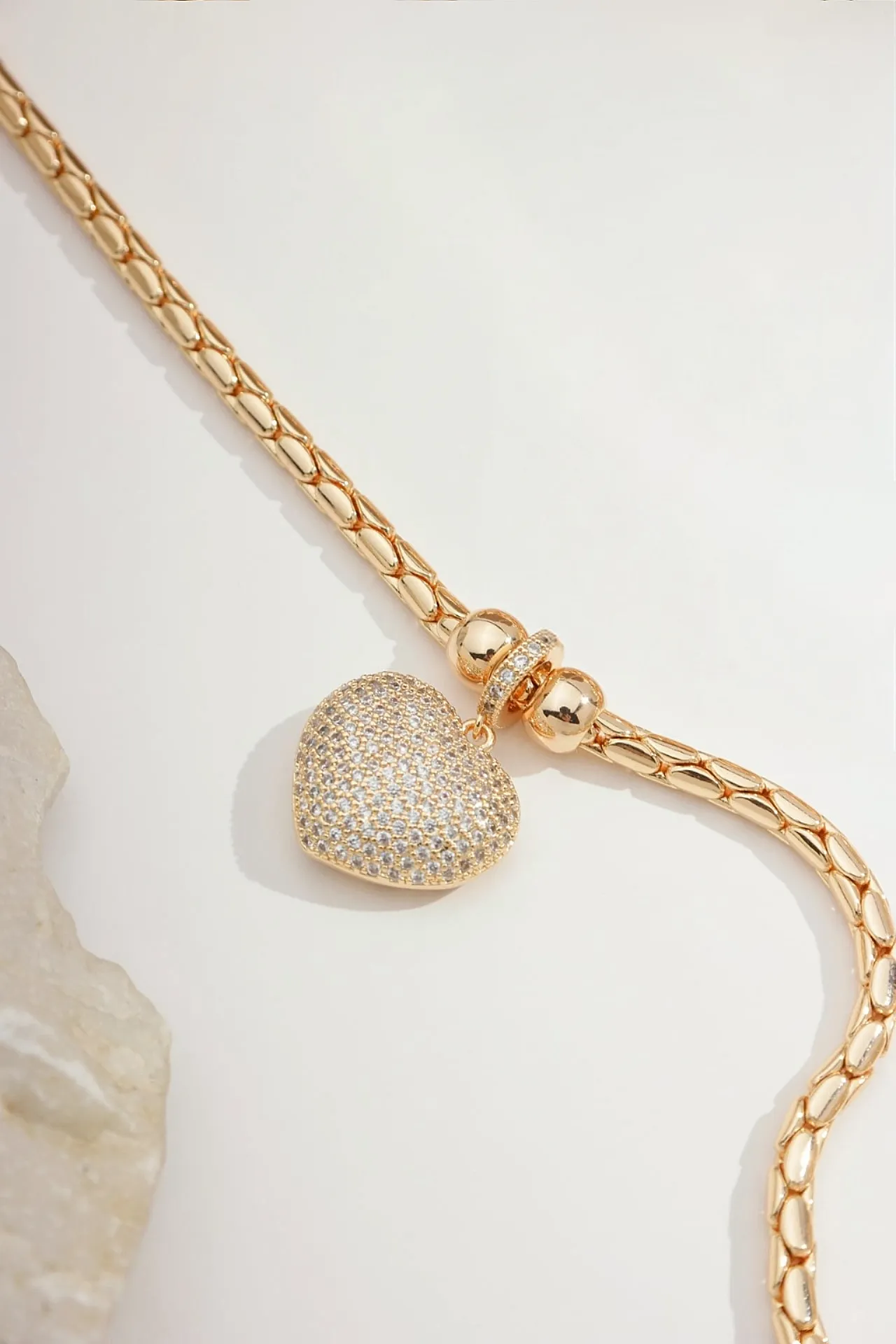 Imagem de Pulseira Coração Malha Intaliana